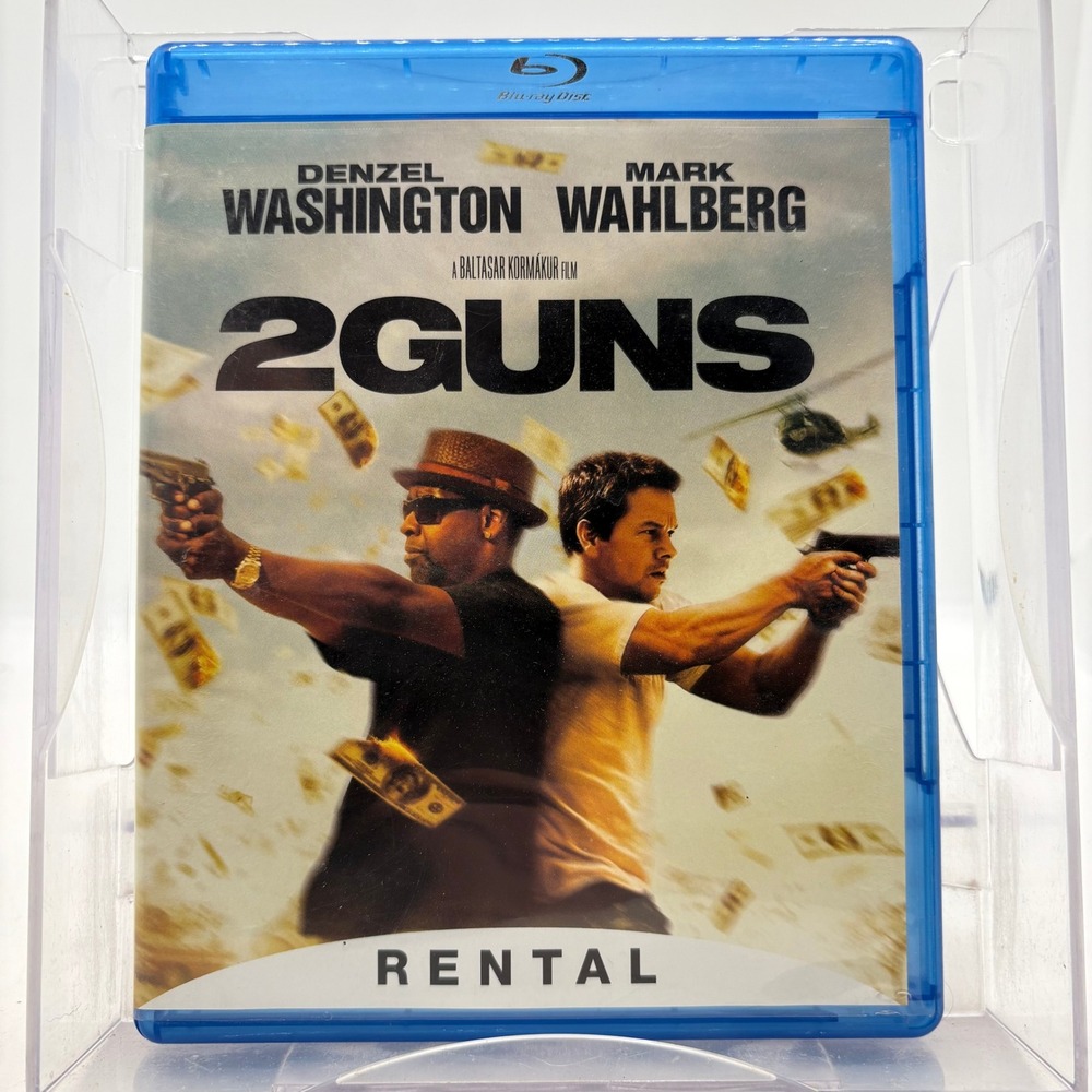 2 Guns Blu-ray Denzel Washington Mark Wahlberg Action Movie Rental Edition